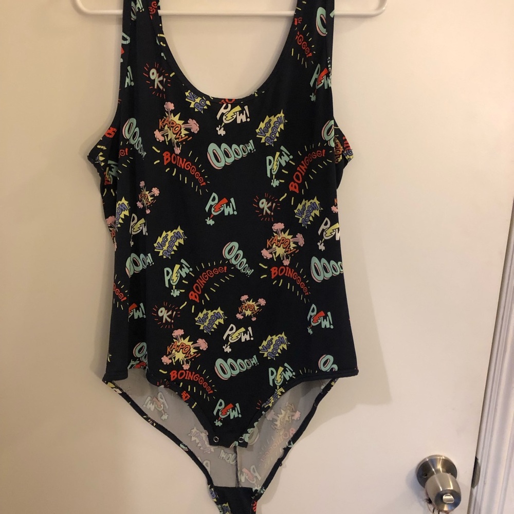 Forever 21 Blue comic Body suit (Plus Size)